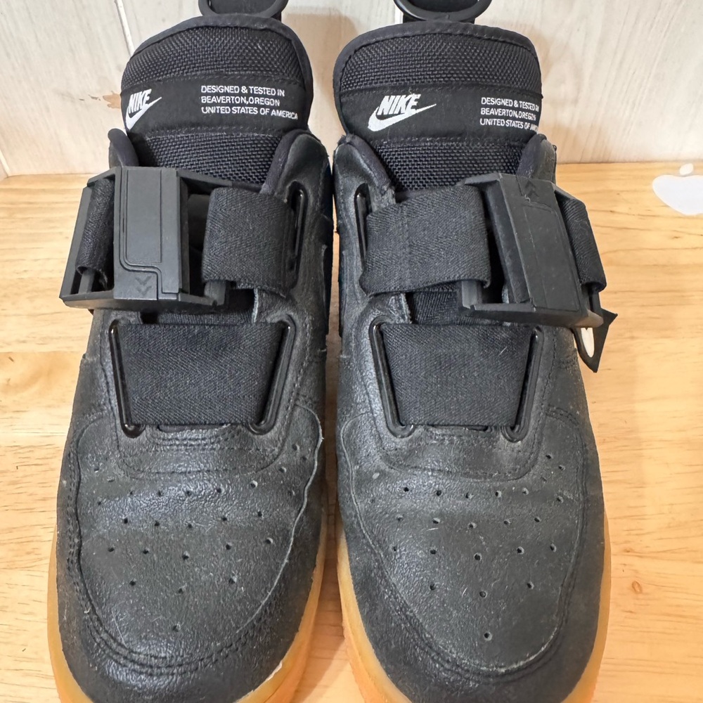 Nike Air Force 1 Utility Sneakers Black and Gum